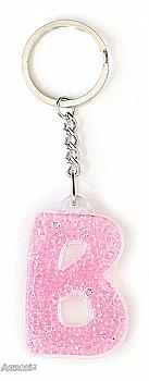 Брелок літера "B", рожева, 554251