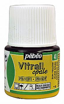 Краска лаковая по стеклу и металлу Vitrail 45 мл непрозрачная, золотое солнце, 050-041 ТМ "Pebeo"