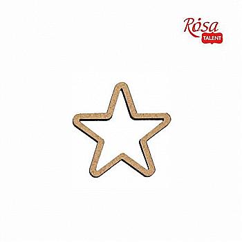 Мини-заготовка Звезда 1, МДФ, 1 шт, Rosa Talent (10)
