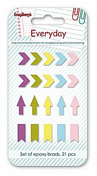 Набор однотонных эпоксидных стикеров День за Днем 3