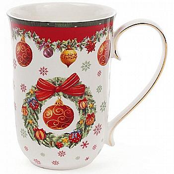 Кружка порцелянова "Різдвяний орнамент" 500 мл, 498-214 Кружка порцелянова "Різдвяний орнамент" 500 мл, 498-214