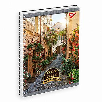 Тетрадь А5 80 л YES од. спираль, картон. обл. "Cozy walk", 151704 Тетрадь А5 80 л YES од. спираль, картон. обл. "Cozy walk", 151704