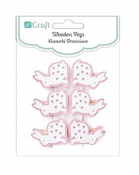 Дерев`яні прищіпки 6 шт. - Рожевий кролик, CEOZ-115 DpCraft Дерев`яні прищіпки 6 шт. - Рожевий кролик, CEOZ-115 DpCraft