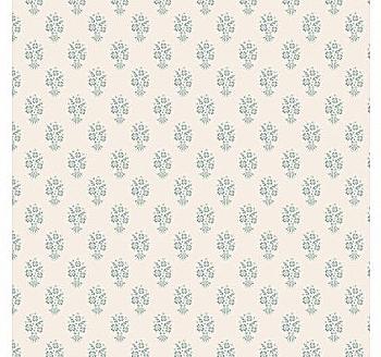 Ткань в рулоне Бук Орнамент нежно-голубой 1м*110 см, 480435