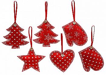 Ялинкова прикраса бавовняне 10 см 6 вид, 781-223 Ялинкова прикраса бавовняне 10 см 6 вид, 781-223