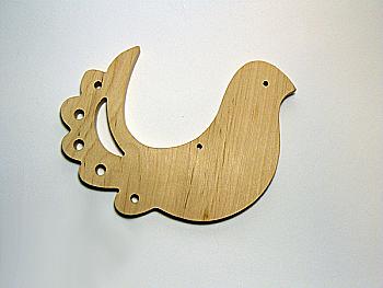 Заготівка дерев`яна декупажна "Святковий птах", 0132 Заготівка дерев`яна декупажна "Святковий птах", 0132