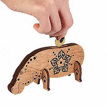 Заготовка-скарбничка для декорування "Бегемот" 11,5*5 см, FLC-014(3D) Заготовка-скарбничка для декорування "Бегемот" 11,5*5 см, FLC-014(3D)