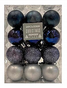Набор елочных шаров 2,4*3 см "Сумерки", 12 шт. (4 цв. в ассорт.), CAN204130 Набор елочных шаров 2,4*3 см "Сумерки", 12 шт. (4 цв. в ассорт.), CAN204130