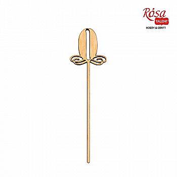 Заготовка топпер Цифра 0, фанера, 13*3,6 см, Rosa Talent (5)
