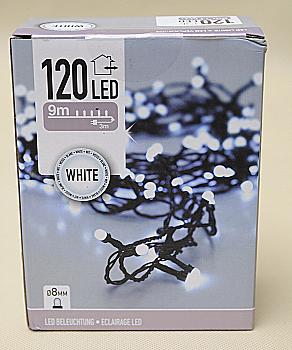 Гирлянда LED 120 ламп/8 мм, белый свет, черная проволока 12 м (от сети), AX4220020 Гирлянда LED 120 ламп/8 мм, белый свет, черная проволока 12 м (от сети), AX4220020