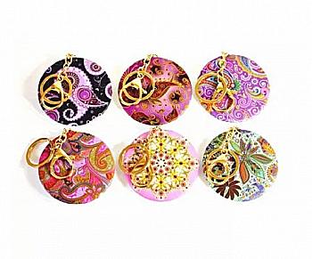 Дзеркало кругле 7 см, з друком на пластику, мікс, візерунок, SK-112 Дзеркало кругле 7 см, з друком на пластику, мікс, візерунок, SK-112