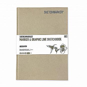 Скетчбук SKETCHMARKER В5 44 л., 180 г/м², бежевый, MGLHM/SAND Скетчбук SKETCHMARKER В5 44 л., 180 г/м², бежевый, MGLHM/SAND