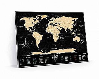Скретч карта мира "Travel Map Black World" 80*60 см (англ. язык), BW, ТМ "1Dea.me" Скретч карта мира "Travel Map Black World" 80*60 см (англ. язык), BW, ТМ "1Dea.me"