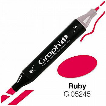 Маркер двухсторонний, Рубиновый (5245), GI05245 Graph`it Маркер двухсторонний, Рубиновый (5245), GI05245 Graph`it