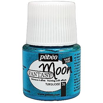 Краска лаковая для всех поверхностей 45 мл "Fantasy Moon" бирюзовый, 167036 Pebeo Краска лаковая для всех поверхностей 45 мл "Fantasy Moon" бирюзовый, 167036 Pebeo