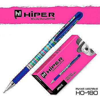 Ручка масляна Hiper Jazz HO-180 1 мм синя Ручка масляна Hiper Jazz HO-180 1 мм синя