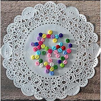 Мини-пуговицы, пластик. Ассорти пастель, 50 шт, HY00374