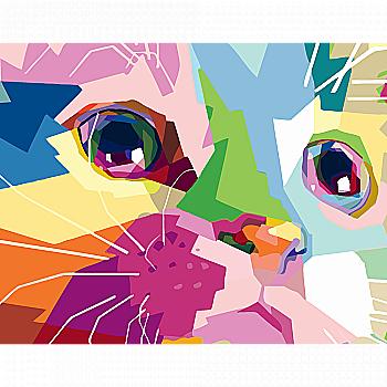 Набір, картина за номерами "Cute Cat" 35*45 см, Rosa Start Набір, картина за номерами "Cute Cat" 35*45 см, Rosa Start