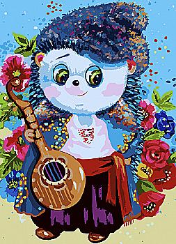 Набір для розпису по номерах 30*40 см "Пан Їжачок", 954410 Santi