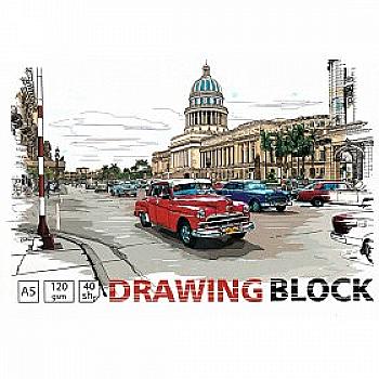 Альбом-планшет для рисования клееный А5 40 л. 120 г/м, AK5840