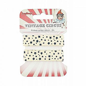 Стрічка декоративна Зірки цирку, 15мм, 2м, SCB390417