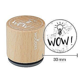 Штамп дерев`яний d=3,5 см "WOW!", WE1303 ТМ "Woodies"