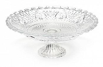 Фруктовница стеклянная 25 см, на подставке, 543-122