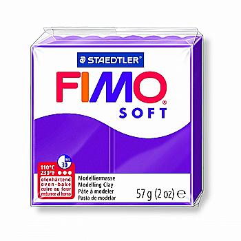 Пластика Soft, Фіолетова, 57г, Fimo Пластика Soft, Фіолетова, 57г, Fimo