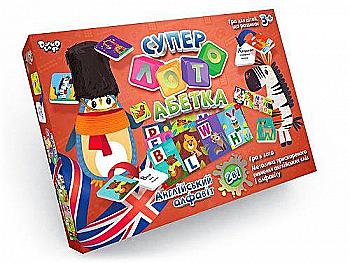 Гра настільна "Суперлото" Абетка у/а (10), СЛА-01UE Гра настільна "Суперлото" Абетка у/а (10), СЛА-01UE