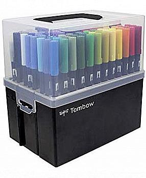Набор маркеров двусторонних Dual Brush Pen 107 цв. +1 блендер, и. корр., ABT-108C ТМ "Tombow" Набор маркеров двусторонних Dual Brush Pen 107 цв. +1 блендер, и. корр., ABT-108C ТМ "Tombow"