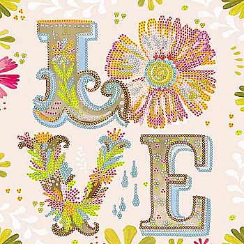 Схема для вишивки бісером "Кохання", AC-563 Схема для вишивки бісером "Кохання", AC-563