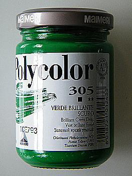 Краска акриловая Polycolor 140мл боиллиантовая зеленая темная 305 Краска акриловая Polycolor 140мл боиллиантовая зеленая темная 305