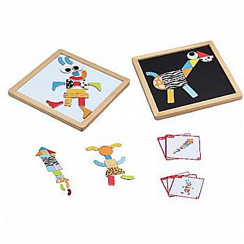 Игрушка деревянная Classic World "Магнитный пазл по карточкам", 3535