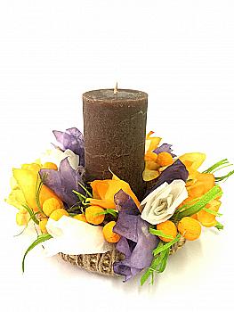 Веночек пасхальный маленький со свечкой, 2025034004