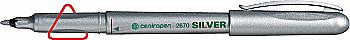 Маркер 2670 Silver 1 мм, срібний CENTROPEN Маркер 2670 Silver 1 мм, срібний CENTROPEN