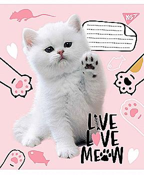 Тетрадь 12 кл. YES Live love meow, 765496