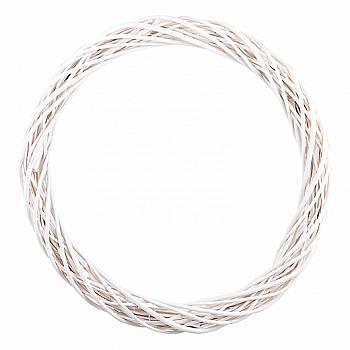 Венок ротанговый белый, d-60 см, 973450