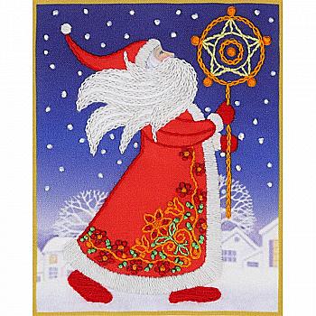 Набір для вишивання нитками "Дід мороз" ТВ-0006, ТМ "ВДВ"