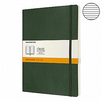 Записная книжка Миртовый Зеленый мягкий большой линейка, Moleskine Classic, QP621K15 Записная книжка Миртовый Зеленый мягкий большой линейка, Moleskine Classic, QP621K15