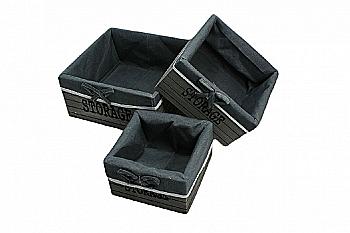 Подарункова коробка дерев`яна прямокут. сер, 19081-12 Подарункова коробка дерев`яна прямокут. сер, 19081-12