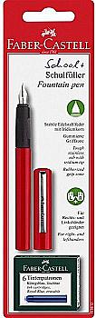 Ручка перьевая красный корпус + 6 картриджей, 149812 Faber-Castell Ручка перьевая красный корпус + 6 картриджей, 149812 Faber-Castell