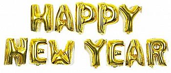 Набір повітряних куль фольгованих "HAPPY NEW YEAR" (12 шт.), M25000130 Набір повітряних куль фольгованих "HAPPY NEW YEAR" (12 шт.), M25000130