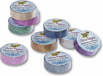 Скотч декоративний з глітером 15 мм*5 м, Срібло, 28001 Folia Скотч декоративний з глітером 15 мм*5 м, Срібло, 28001 Folia