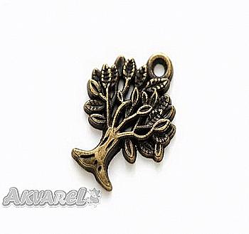 Набір металевих підвісок Квітуче дерево 22*17 мм, 10шт
