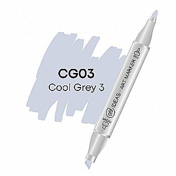Маркер двухсторонний Cool Gray 3 - Холодный серый 3, CG03, 99IDEAS Маркер двухсторонний Cool Gray 3 - Холодный серый 3, CG03, 99IDEAS