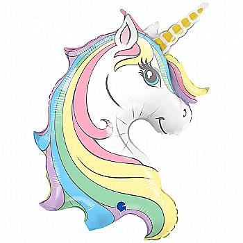 Куля повітряна 39" Фігура, Макарун Единоріг, 3207-2402 Куля повітряна 39" Фігура, Макарун Единоріг, 3207-2402