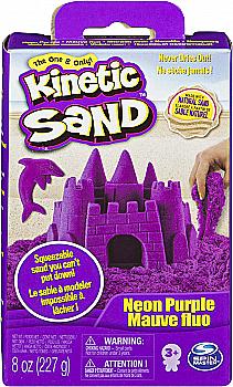 Пісок для дитячої творчості Kinetic sand neon (фіолетовий, 227 г). 71423P Пісок для дитячої творчості Kinetic sand neon (фіолетовий, 227 г). 71423P