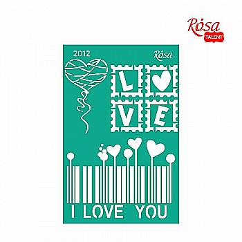 Трафарет самоклеящийся 13*20 см №2012 Love, Rosa Talent Трафарет самоклеящийся 13*20 см №2012 Love, Rosa Talent