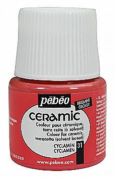 Краска лаковая по стеклу и керамике Ceramic 45 мл, цикламен, 025-031 ТМ "Pebeo" Краска лаковая по стеклу и керамике Ceramic 45 мл, цикламен, 025-031 ТМ "Pebeo"