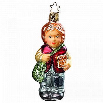 Ялинкова прикраса Хлопчик з ласощами 11,7 см, 10011S010 Ялинкова прикраса Хлопчик з ласощами 11,7 см, 10011S010
